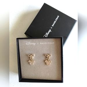 Disney x Baublebar Mickey Mouse Rhinestone Bow Earrings